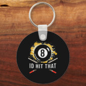 Id Hit That - 8ボールプールビリヤードおもしろい キーホルダー (正面)