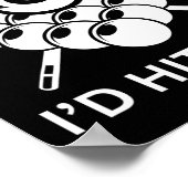 Id Hit That - 8ボールプールビリヤードPun おもしろい ポスター (角)