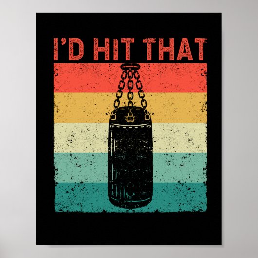 I'd Hit That Boxing Lover Funny Boxer Trainer Fan ポスター (正面)