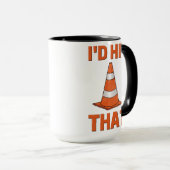 I'd hit that funny autocross design orange cone マグカップ (正面右)