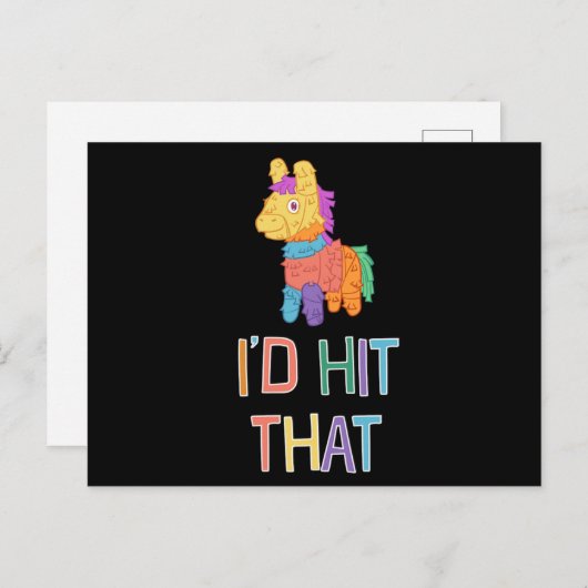 ID Hit That Pinata For Cinco De Mayo Mexican ポストカード (正面/裏面)