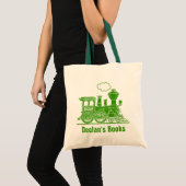 id library tote bagという名前の緑の列車の子供 トートバッグ (正面(商品))