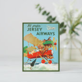I'd Prefer Jersey Airways Vintage Poster 1937 ポストカード (スタンド正面)