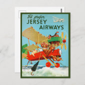 I'd Prefer Jersey Airways Vintage Poster 1937 ポストカード (正面/裏面)