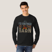 I'd Rather Be at The Barn Horse Owner Trainer Coun Tシャツ (正面フル)