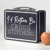 I'd Rather Be Cross Stitching - Cross Stitcher メタルランチボックス (インサイチュ)