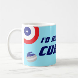 Id Rather Be Curling Fun Ice Sport コーヒーマグカップ