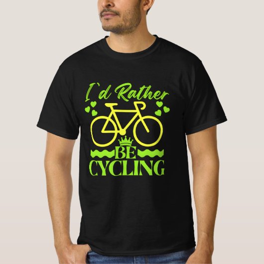 i'd rather be cycling tシャツ (正面)