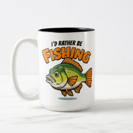 I'd Rather Be Fishing ツートーンマグカップ