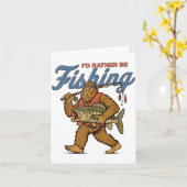 I'd Rather Be Fishing Bigfoot カード (黄色い花)