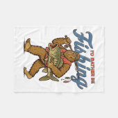 I'd Rather Be Fishing Bigfoot  フリースブランケット (正面(横))