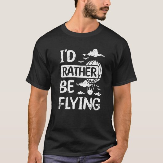 I'd rather be flying hot air balloon Premium Tシャツ (正面)