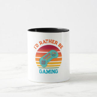 Id Rather Be Gaming Retro Design マグカップ
