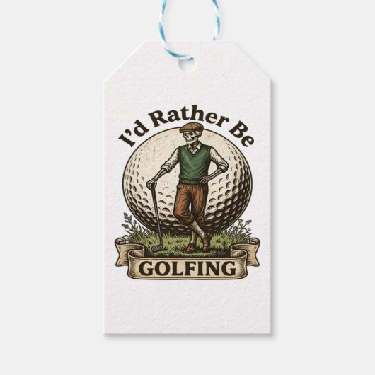 Id Rather Be Golfing  ギフトタグ (正面)
