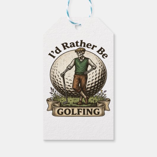 Id Rather Be Golfing  ギフトタグ (裏面)