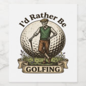 Id Rather Be Golfing  ワインラベル (シングルラベル)
