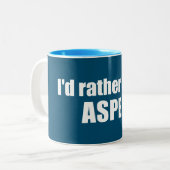 I'd Rather Be In Aspen Colorado ツートーンマグカップ (正面左)