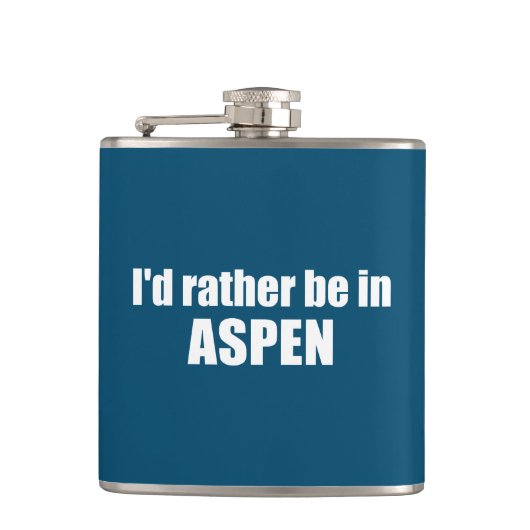 I'd Rather Be In Aspen Colorado フラスク (正面)