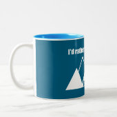 I'd Rather Be In Bridger Bowl Mountain ツートーンマグカップ (左)