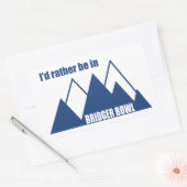 I'd Rather Be In Bridger Bowl Mountain 長方形シール (封筒)