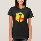 I'd Rather Be in Cuba  Beach Vacation Blue Tシャツ (正面)