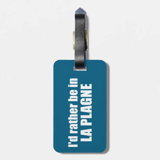 I'd Rather Be In La Plagne France ラゲッジタグ (裏面縦)