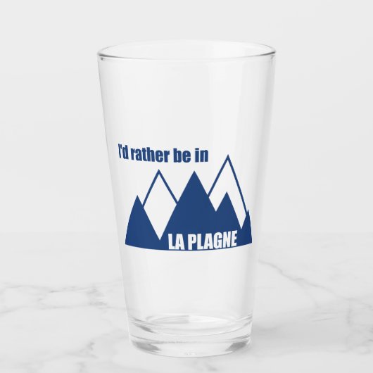 I'd Rather Be In La Plagne France Mountain タンブラーグラス (正面)