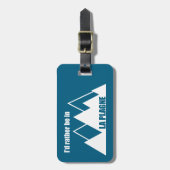 I'd Rather Be In La Plagne France Mountain ラゲッジタグ (正面縦)