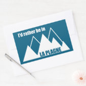 I'd Rather Be In La Plagne France Mountain 長方形シール (封筒)