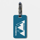 I'd Rather Be In Livingston Montana Mountain ラゲッジタグ (裏面縦)
