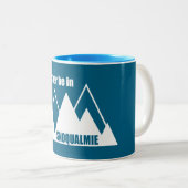 I'd Rather Be In Snoqualmie Washington Mountain ツートーンマグカップ (正面右)