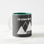 I'd Rather Be In Spearfish South Dakota Mountain ツートーンマグカップ (正面左)