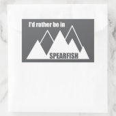 I'd Rather Be In Spearfish South Dakota Mountain 長方形シール (バッグ)