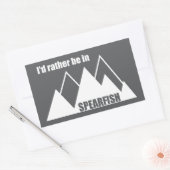 I'd Rather Be In Spearfish South Dakota Mountain 長方形シール (封筒)