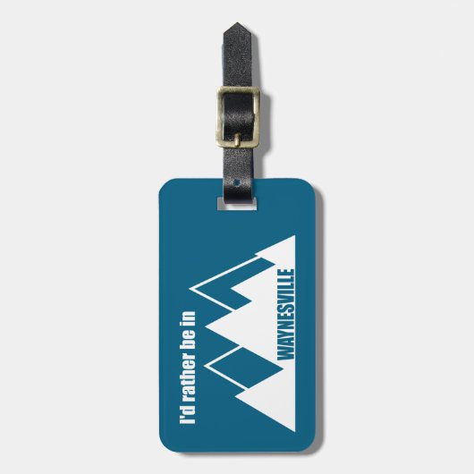 I'd Rather Be In Waynesville Mountain ラゲッジタグ (正面縦)