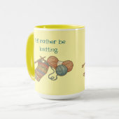 I'd rather be knitting. マグカップ (正面左)