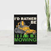 Id Rather Be Mowing Funny Mower  カード (正面)