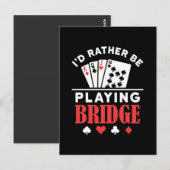 I'd Rather Be Playing Bridge  ポストカード (正面/裏面)