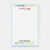 I'd rather be playing Mahjongg or tennis ポストイット (正面)