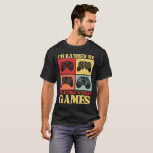 I'd Rather Be Playing Video Games  Retro Gaming Ki Tシャツ (正面フル)
