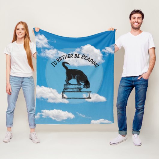 I'd Rather Be Reading Throw Blanket フリースブランケット (インサイチュ)