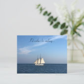 I'd Rather Be Sailing Postcard Nautical Sea Ocean ポストカード (スタンド正面)