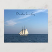 I'd Rather Be Sailing Postcard Nautical Sea Ocean ポストカード (正面)