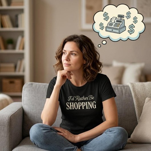 I'd Rather Be Shopping T-Shirt Tシャツ