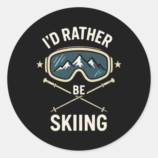 I'd Rather Be Skiing - Freestyle Ski Trip  ラウンドシール (正面)
