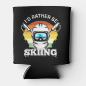 I'd Rather be Skiing, Funny skier Gift 缶クーラー (正面)