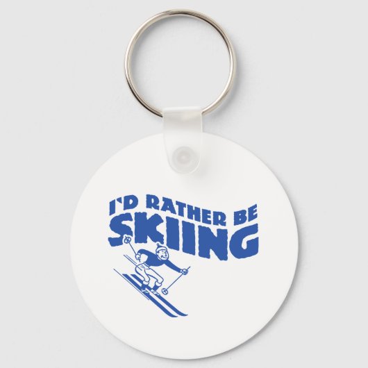 I'd Rather Be Skiing (male) キーホルダー (正面)