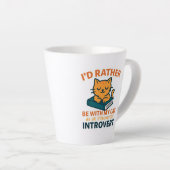 I'd Rather Be With My Cat カフェラテマグ (右アングル)