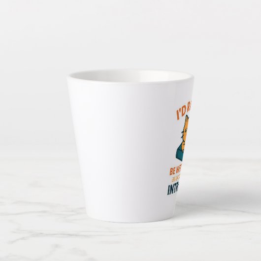 I'd Rather Be With My Cat カフェラテマグ (正面)