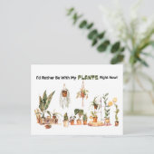 I'd rather be with my plants! postcard ポストカード (スタンド正面)